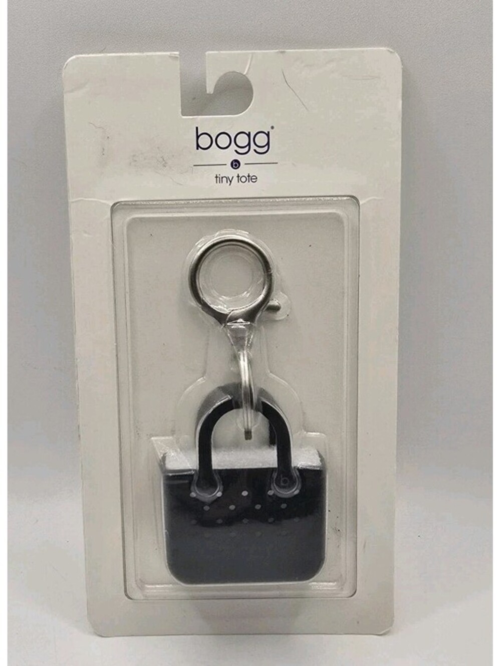NEW Brand New Bogg Tiny Tote Bag Branded Keychain Charm Black